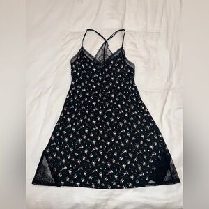 Victoria's Secret Black Floral Slip Dress